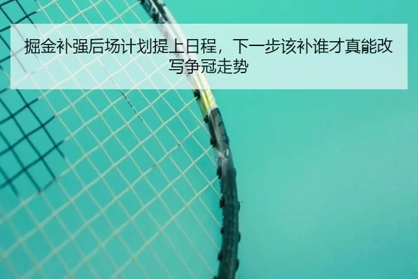 掘金补强后场计划提上日程，下一步该补谁才真能改写争冠走势